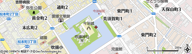 愛媛県今治市通町周辺の地図