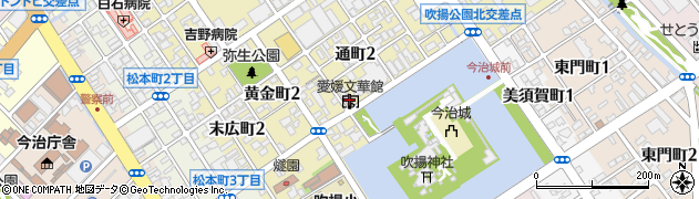 愛媛文華館周辺の地図
