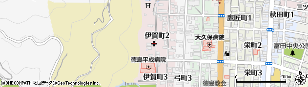 徳島県徳島市伊賀町周辺の地図