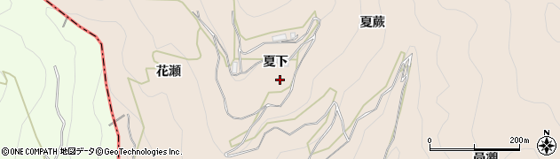 徳島県美馬市美馬町（夏下）周辺の地図