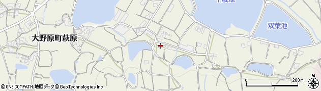 香川県観音寺市大野原町萩原525周辺の地図