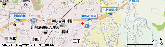 徳島県吉野川市川島町川島（王子）周辺の地図