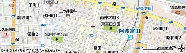 富田橋通二周辺の地図