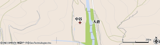 徳島県美馬市美馬町中谷周辺の地図