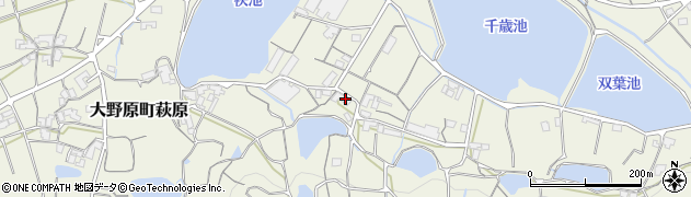 香川県観音寺市大野原町萩原500周辺の地図