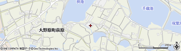 香川県観音寺市大野原町萩原452周辺の地図