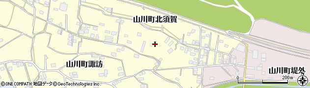 徳島県吉野川市山川町諏訪周辺の地図