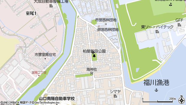 〒746-0043 山口県周南市新田の地図