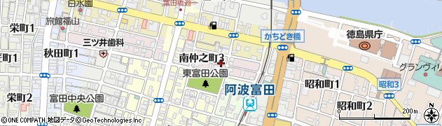 徳島県徳島市南仲之町周辺の地図