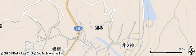 徳島県美馬市美馬町（狙坂）周辺の地図