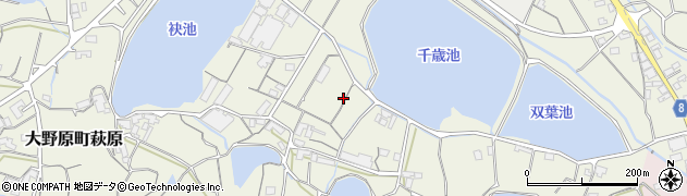香川県観音寺市大野原町萩原488周辺の地図