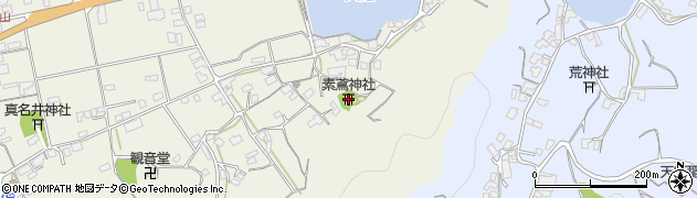 素鳶神社周辺の地図