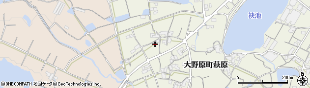 香川県観音寺市大野原町萩原267周辺の地図