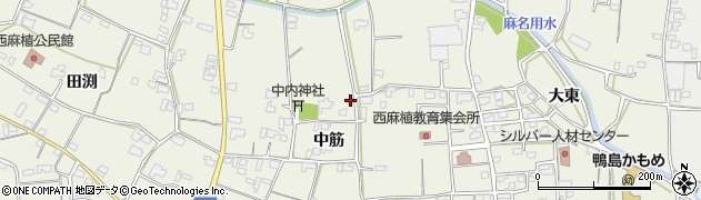 徳島県吉野川市鴨島町西麻植周辺の地図