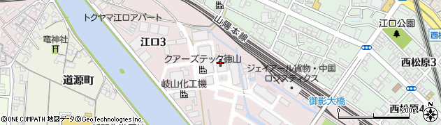 クアーズテック徳山株式会社　警備室周辺の地図