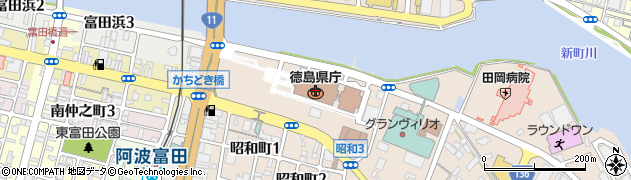 徳島県庁出納局会計管理者周辺の地図