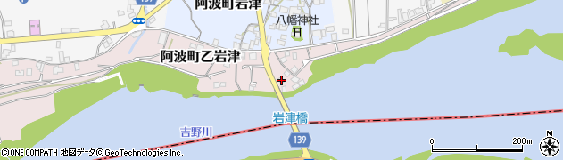 徳島県阿波市阿波町乙岩津140周辺の地図