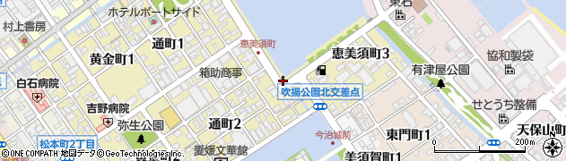 愛媛県今治市恵美須町周辺の地図