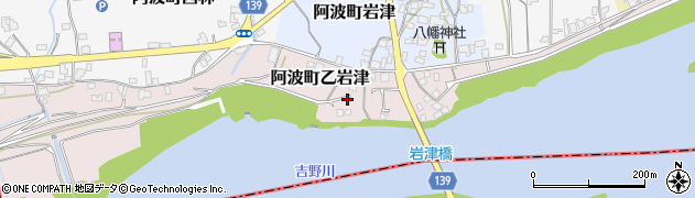 徳島県阿波市阿波町乙岩津116周辺の地図