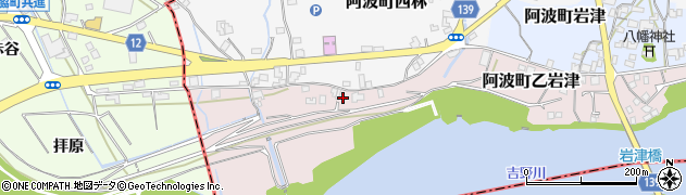 徳島県阿波市阿波町乙岩津46周辺の地図