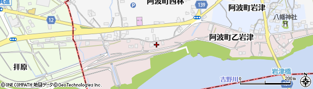 徳島県阿波市阿波町乙岩津78周辺の地図
