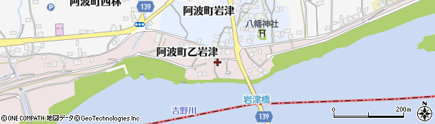 徳島県阿波市阿波町乙岩津124周辺の地図