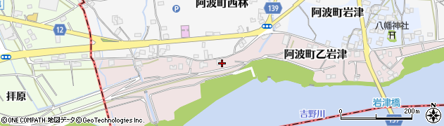 徳島県阿波市阿波町乙岩津81周辺の地図