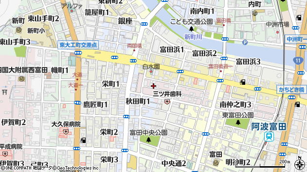 〒770-0933 徳島県徳島市南仲之町の地図