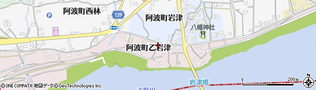 徳島県阿波市阿波町乙岩津104周辺の地図
