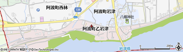 徳島県阿波市阿波町乙岩津102周辺の地図