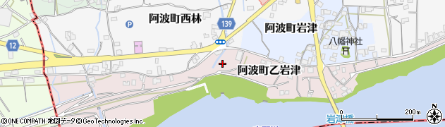 徳島県阿波市阿波町乙岩津95周辺の地図