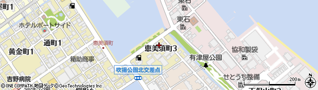 瀬戸内タクシー株式会社　恵美須営業所周辺の地図