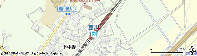 嘉川駅周辺の地図