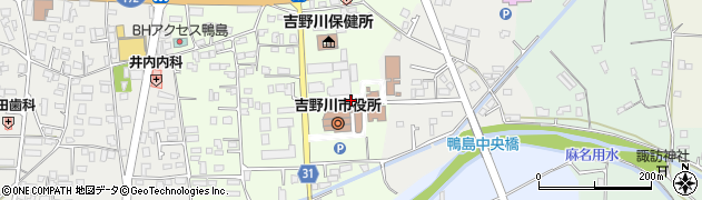 吉野川市役所　教育総務課周辺の地図
