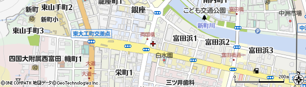 徳島県徳島市両国橋19周辺の地図