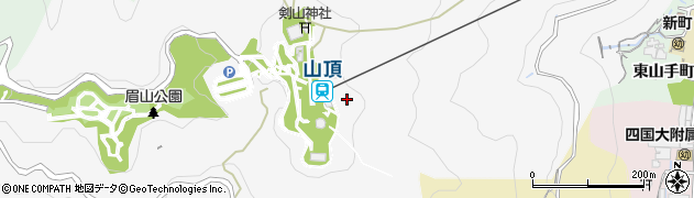 徳島県徳島市眉山町周辺の地図