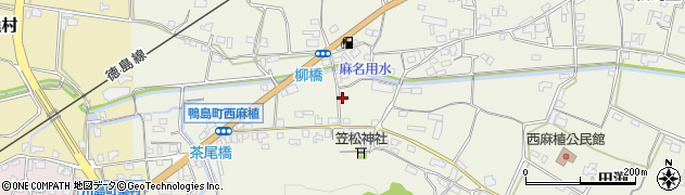徳島県吉野川市鴨島町西麻植（新田）周辺の地図