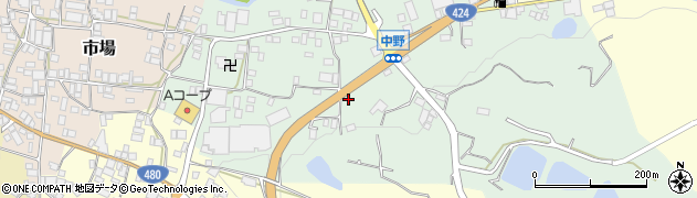 和歌山県有田郡有田川町中野164周辺の地図