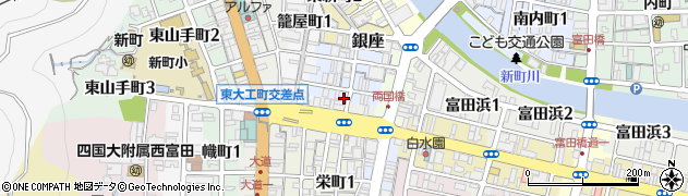 株式会社冨士屋（菓子）富田町店周辺の地図