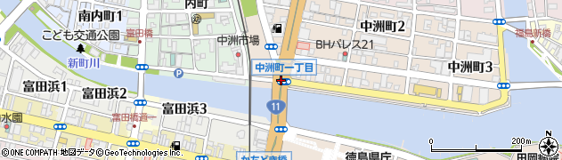 中洲町１周辺の地図