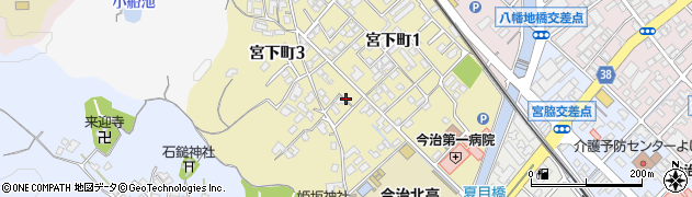 愛媛県今治市宮下町周辺の地図