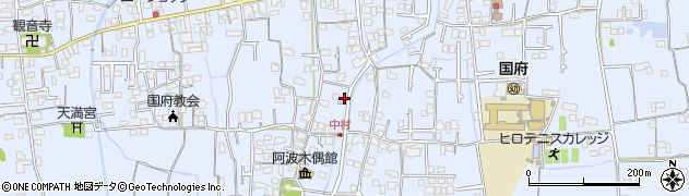 徳島県徳島市国府町中148周辺の地図