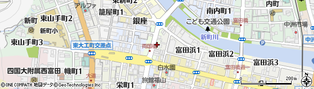 徳島県徳島市両国橋12周辺の地図