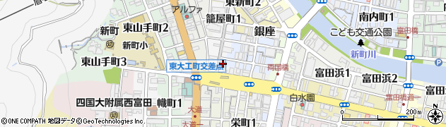 徳島ブラジルコーヒ　かごや町店周辺の地図