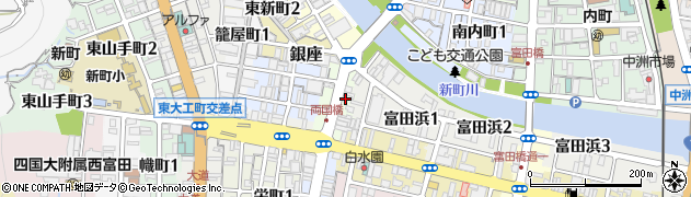 徳島県徳島市両国橋11周辺の地図