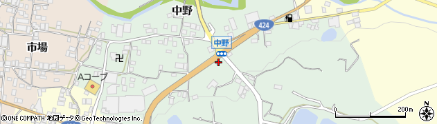 和歌山県有田郡有田川町中野190周辺の地図