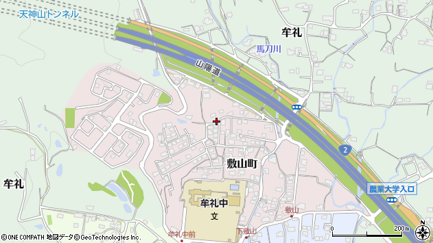 〒747-0006 山口県防府市敷山町の地図