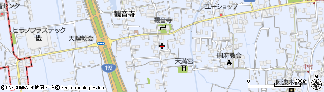 徳島県徳島市国府町観音寺44周辺の地図