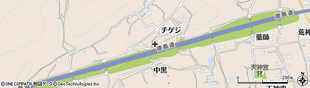 徳島県美馬市美馬町チゲジ28周辺の地図