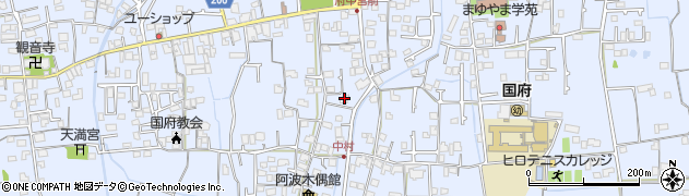 徳島県徳島市国府町中152周辺の地図